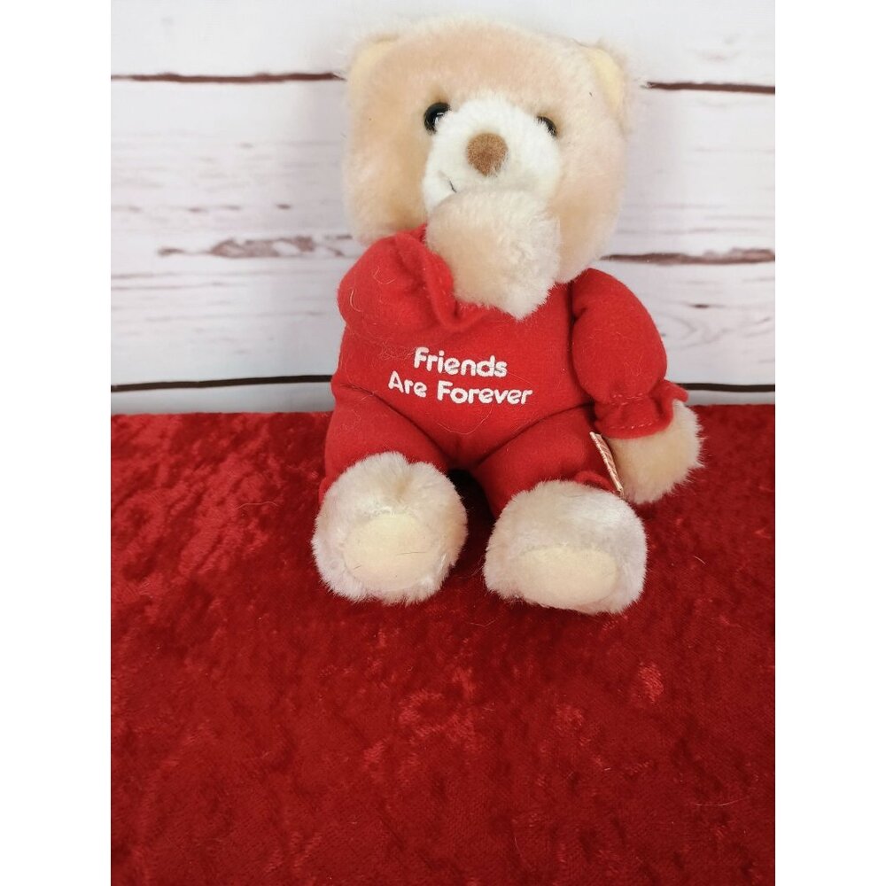 Russ Berrie Vintage Plush Bear Friends Are Forever 5 Inch Toy